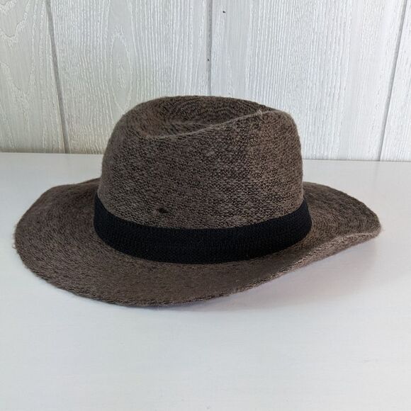 Do Everything In Love Wide Brim Boho Hat Ribbon Trim Brown EUC - Picture 3 of 7